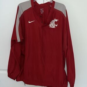 Nike Wazzu WSU Washington State Cougars sewn team varsity golf pullover jacket L